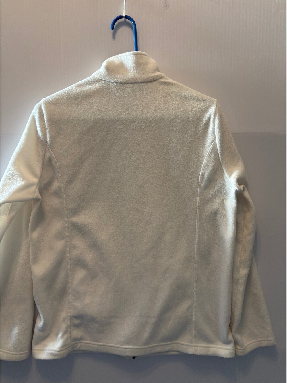 Lands End Womens White Full Zip Fleece Jacket Size M - Picture 5 of 8